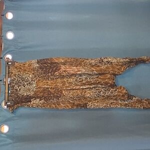 No Label Brown and Tan Harem Jumpsuit